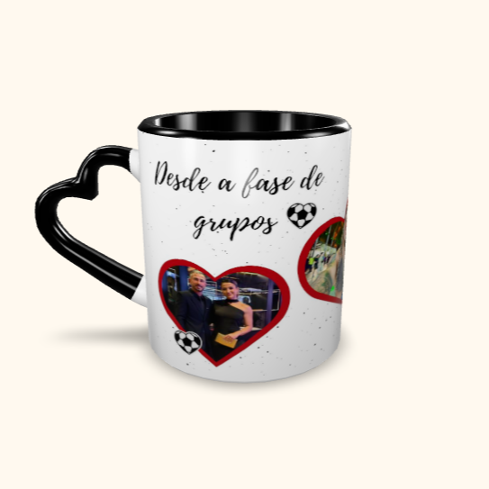 Caneca de Cerâmica Namorados - Até a final