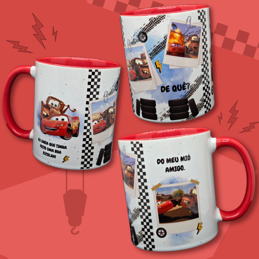 Caneca de Cerâmica McQueen & Mate - Mió Amigo