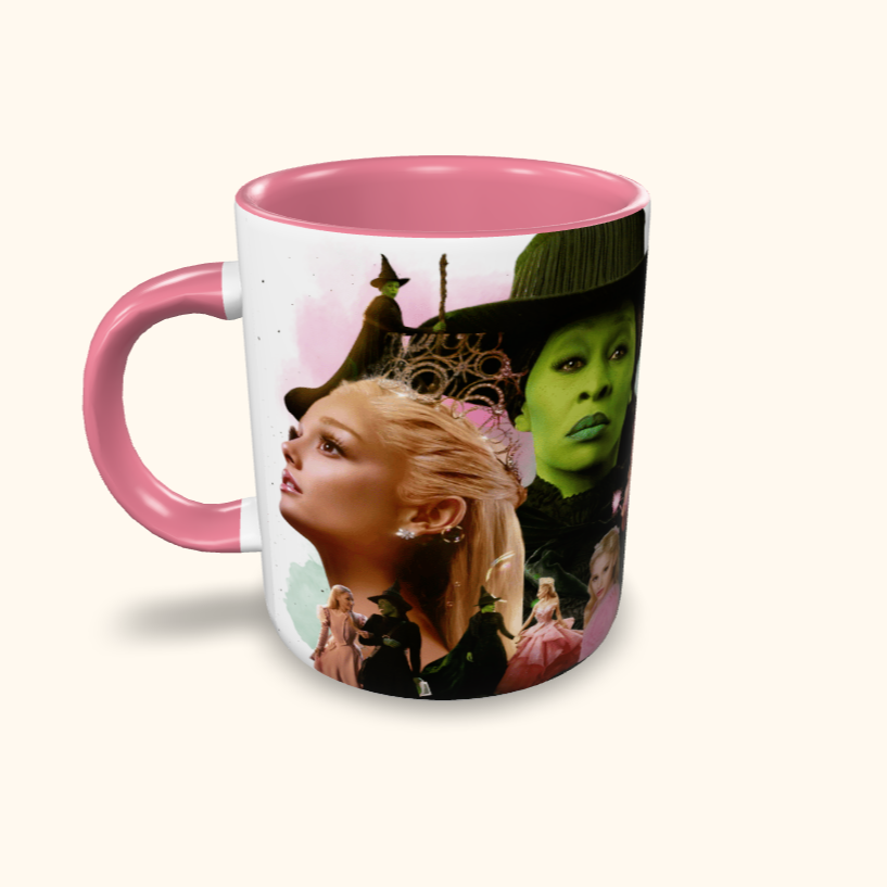 Caneca de Cerâmica Filmes - Wicked - Pink goes good with green