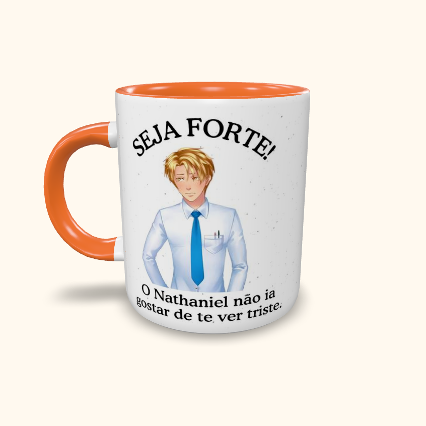 Caneca de Cerâmica Seja Forte Amor Doce - Nathaniel