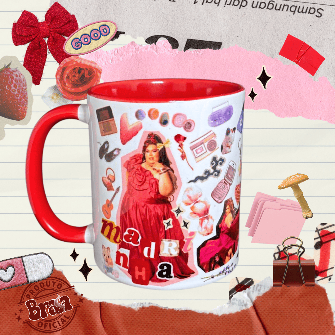 Caneca de Cerâmica Madrinha - Colagem