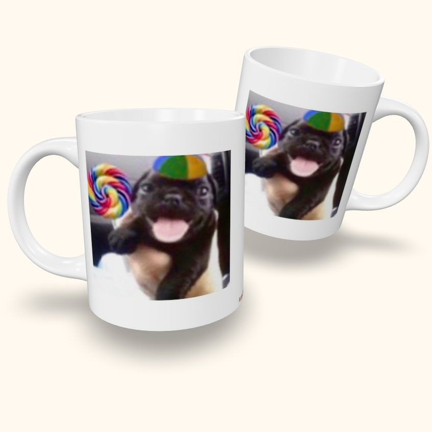 Caneca de Cerâmica Memes - Cachorro com pirulito