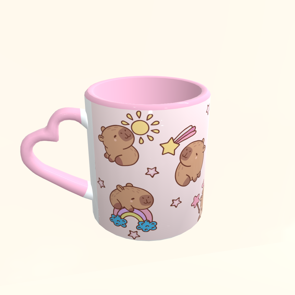 Caneca de Cerâmica Capivarinhas