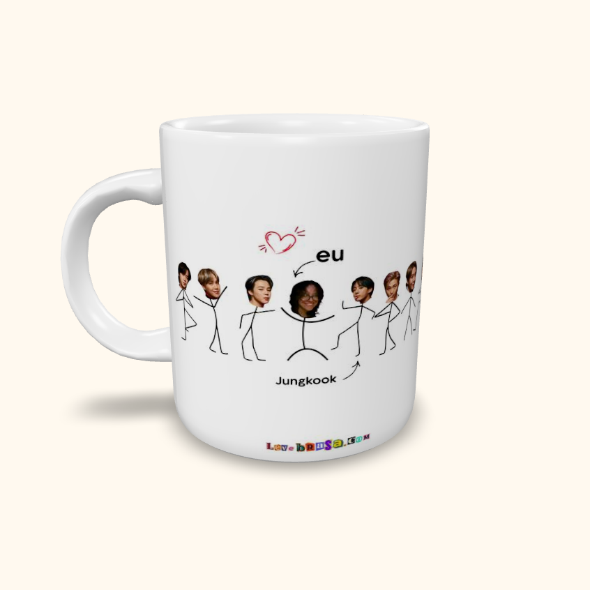 Caneca de Cerâmica Personalizada - BTS - Rostinhos