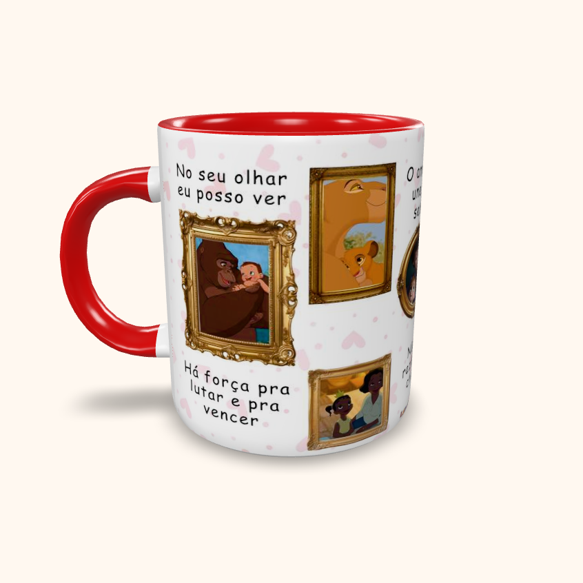 Caneca de Cerâmica Dia das Mães - No seu olhar...