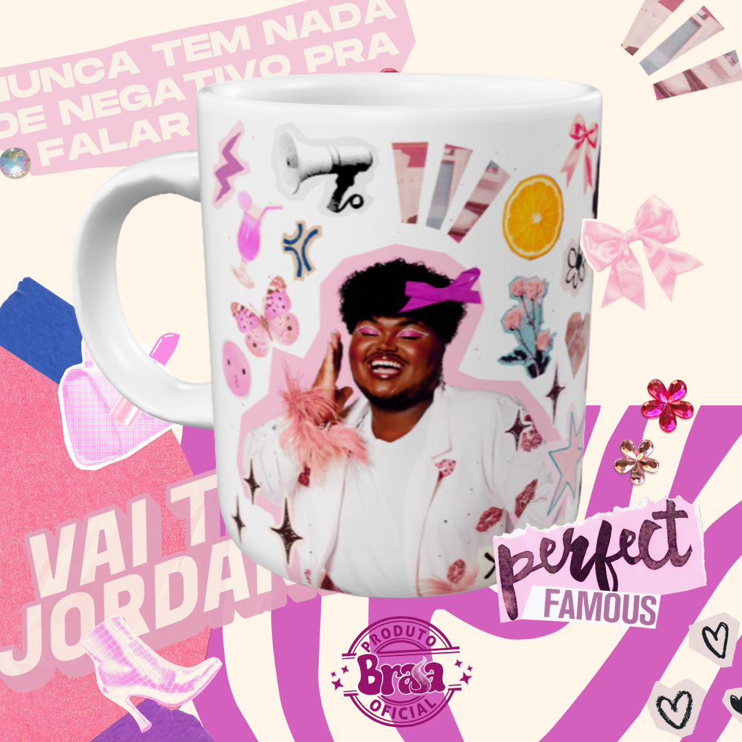 Caneca de Cerâmica Jordann - Colagem Vai ter Jordann