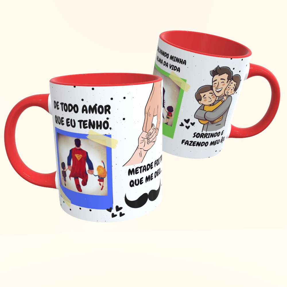Caneca de Cerâmica Dia dos Pais - De todo amor