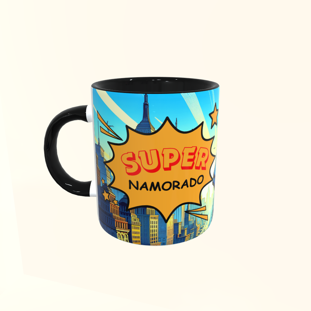 Caneca de Cerâmica Dia dos Namorados - Super namorado