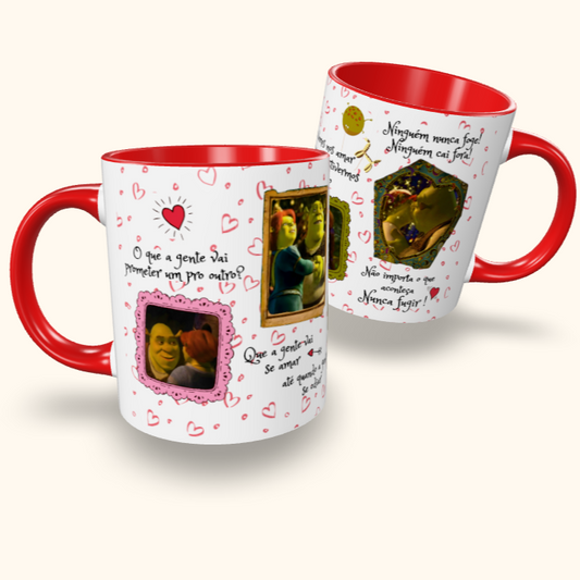 Caneca de Cerâmica Shrek & Fiona - O que a gente vai prometer
