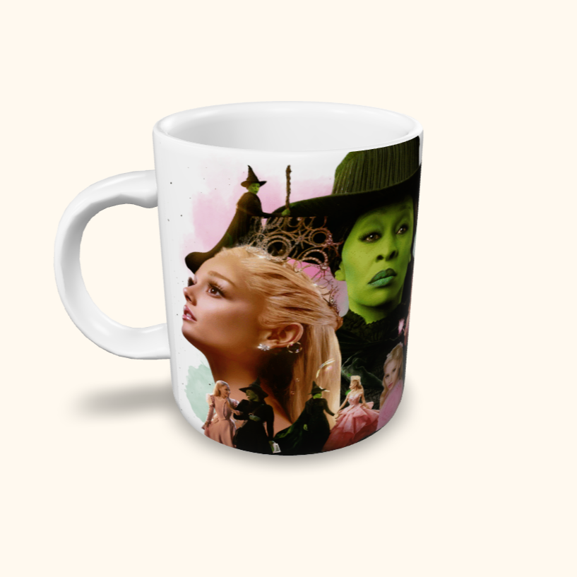 Caneca de Cerâmica Filmes - Wicked - Pink goes good with green