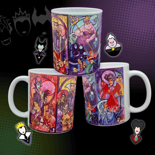 Caneca de Cerâmica Vilãs dos desenhos