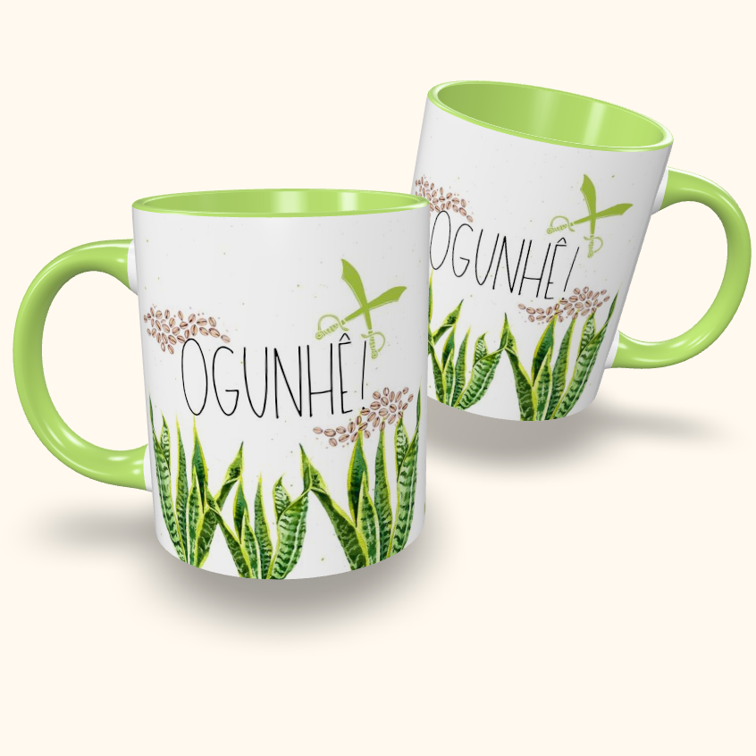 Caneca de Cerâmica Saudação - Ogum