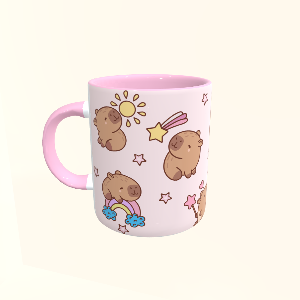 Caneca de Cerâmica Capivarinhas