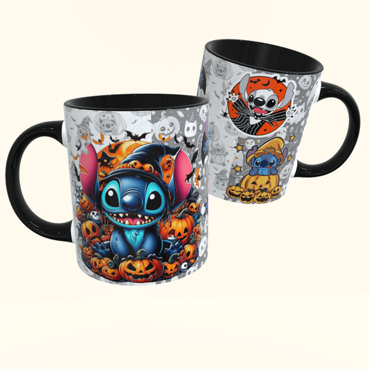 Caneca de Cerâmica Filmes - Stitch - Halloween