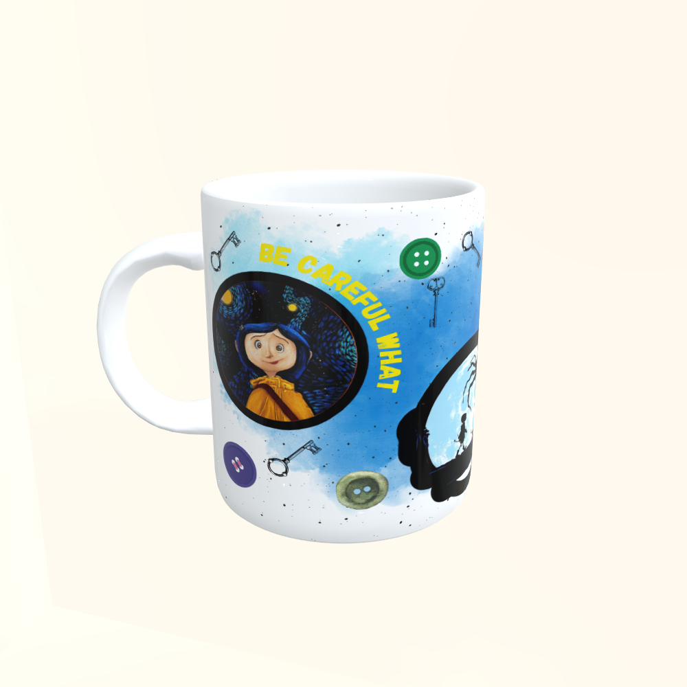 Caneca de Cerâmica Filmes - Coraline