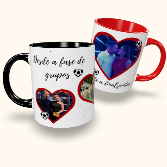 Caneca de Cerâmica Namorados - Até a final