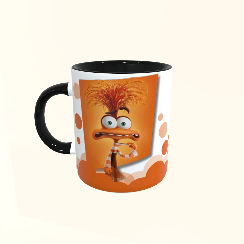 Caneca de Cerâmica Divertidamente - Ansiedade - Frase