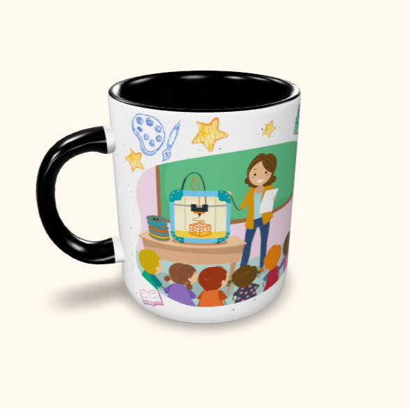 Caneca de Cerâmica Dia dos Professores - Conhecimento