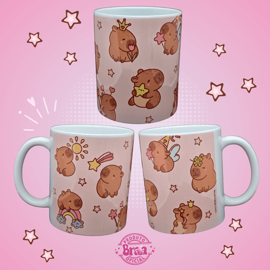 Caneca de Cerâmica Capivarinhas