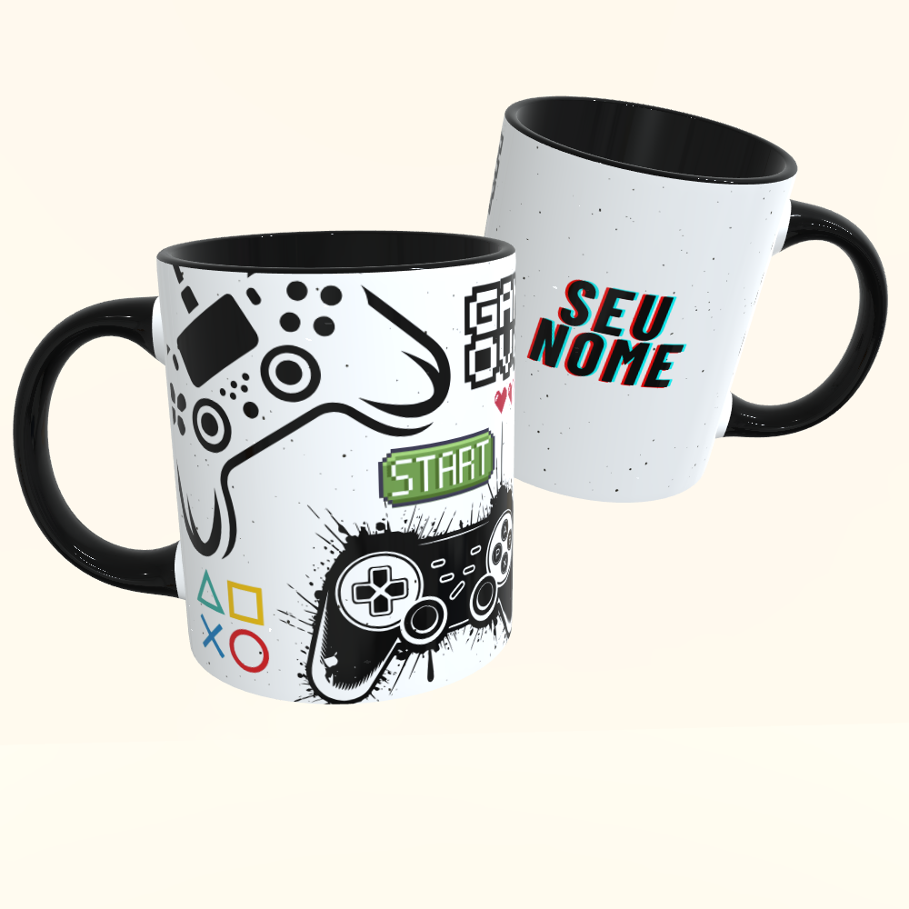 Caneca de Cerâmica Personalizada Gamer