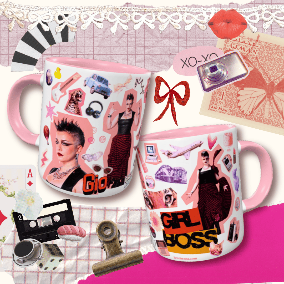 Caneca de Cerâmica Giovanna - Colagem Girl Boss