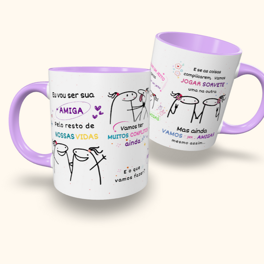 Caneca de Cerâmica Amiga pelo resto de nossas vidas