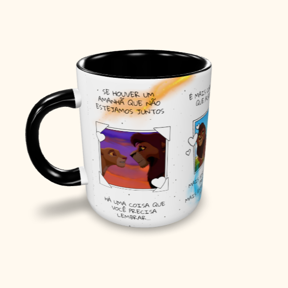 Caneca de Cerâmica Dia dos Namorados - Kiara e Kovu