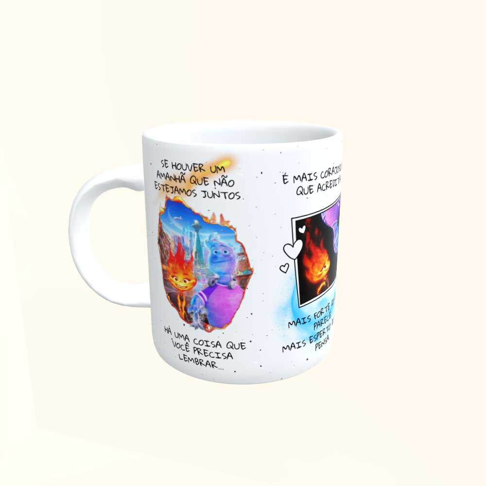 Caneca de Cerâmica Dia dos Namorados - Elementos