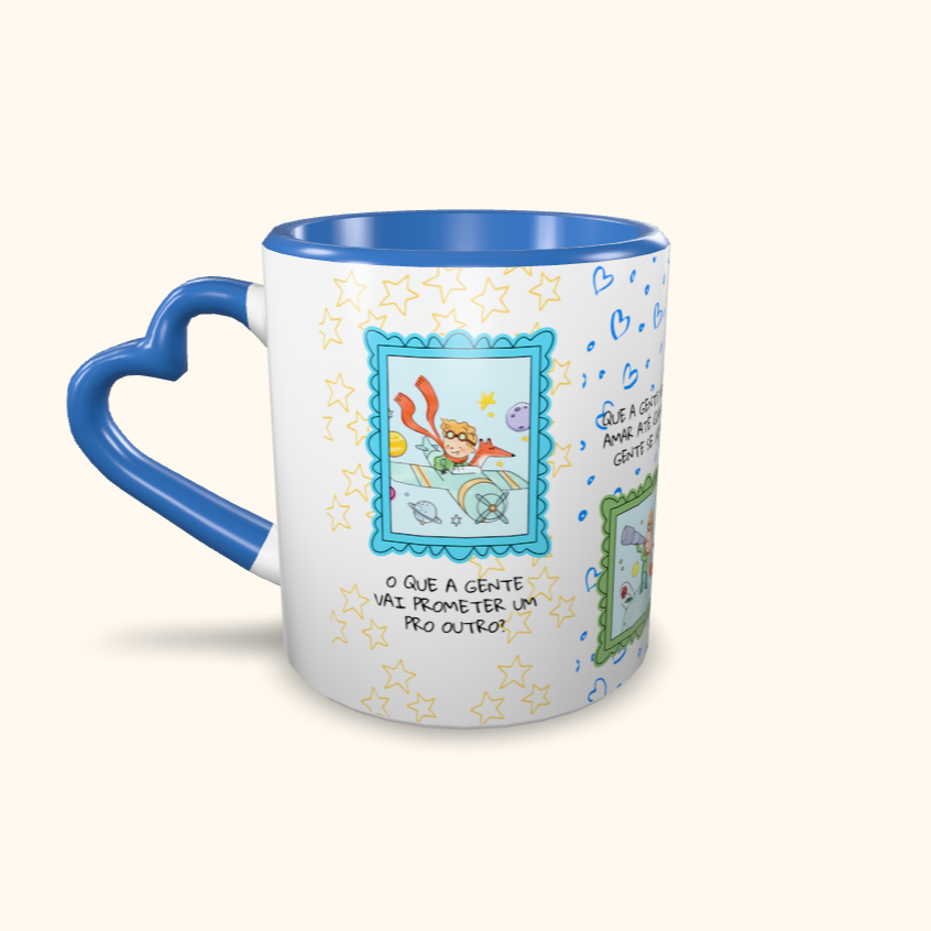 Caneca de Cerâmica Pequeno Príncipe - O que a gente vai prometer