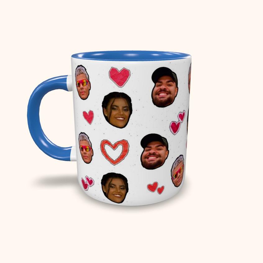 Caneca de Cerâmica Dia das Mães - Personalizada Rostos