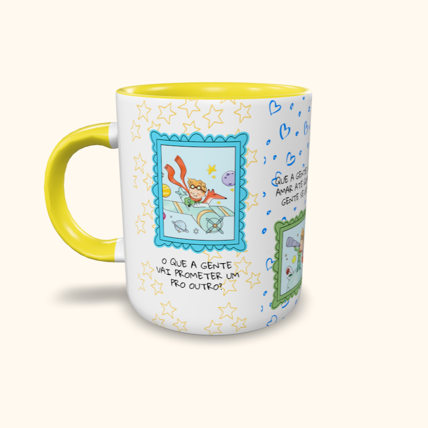 Caneca de Cerâmica Pequeno Príncipe - O que a gente vai prometer