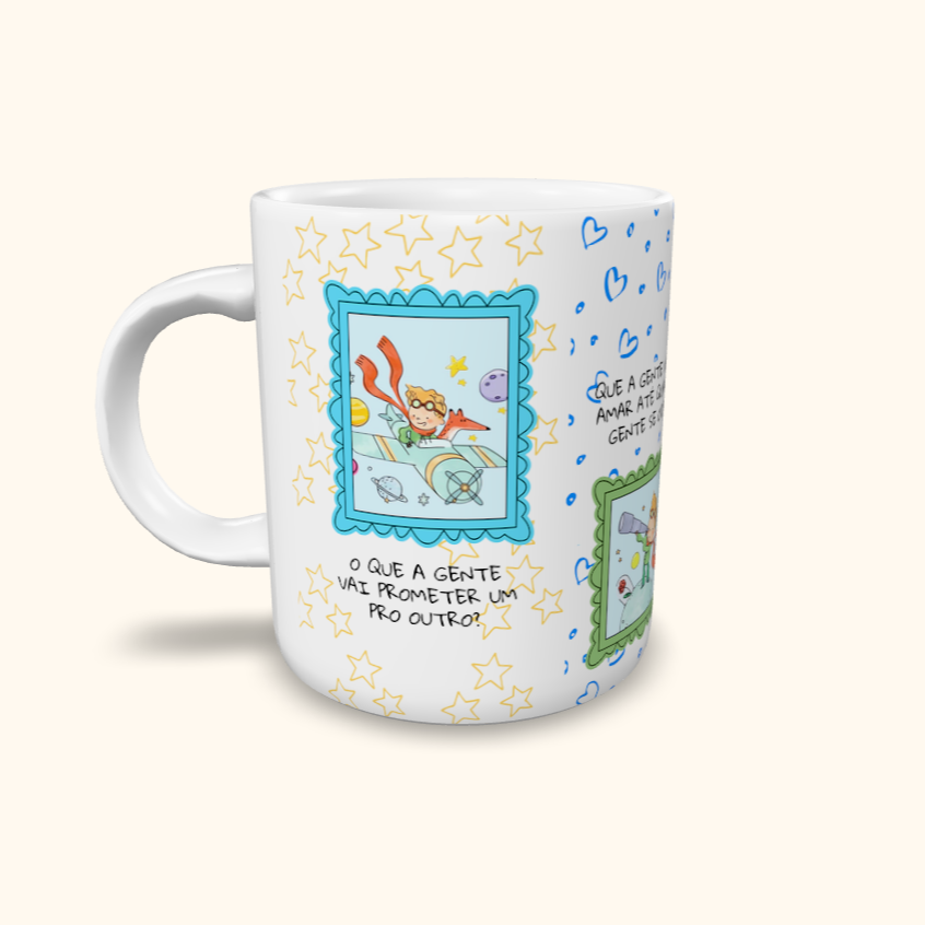 Caneca de Cerâmica Pequeno Príncipe - O que a gente vai prometer