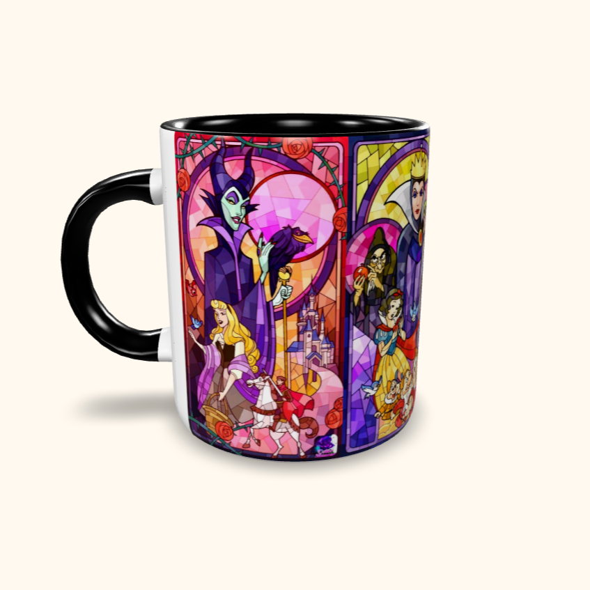 Caneca de Cerâmica Vilãs dos desenhos