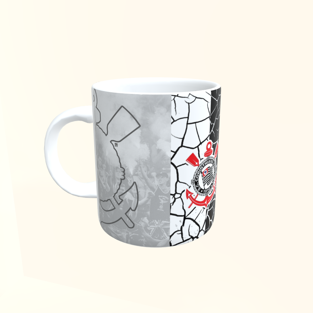 Caneca de Cerâmica Futebol - Corinthians - Brasão