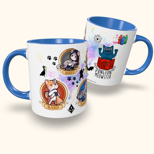 Caneca de Cerâmica RPG Meow