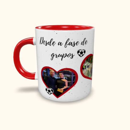 Caneca de Cerâmica Namorados - Até a final