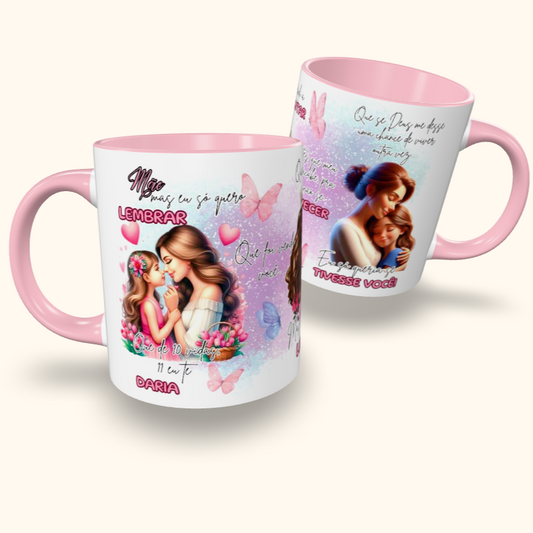 Caneca de Cerâmica Dia das Mães - Amor de mãe