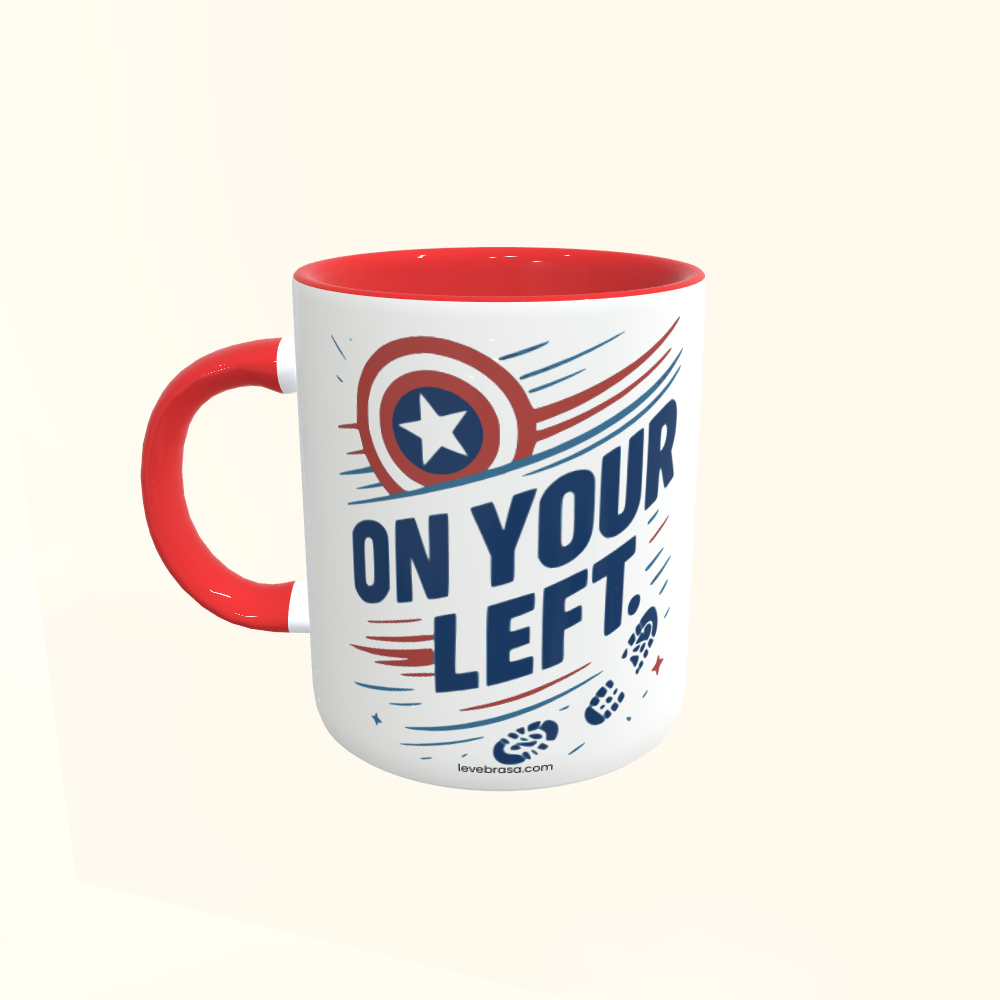 Caneca de Cerâmica Capitão América - On your left