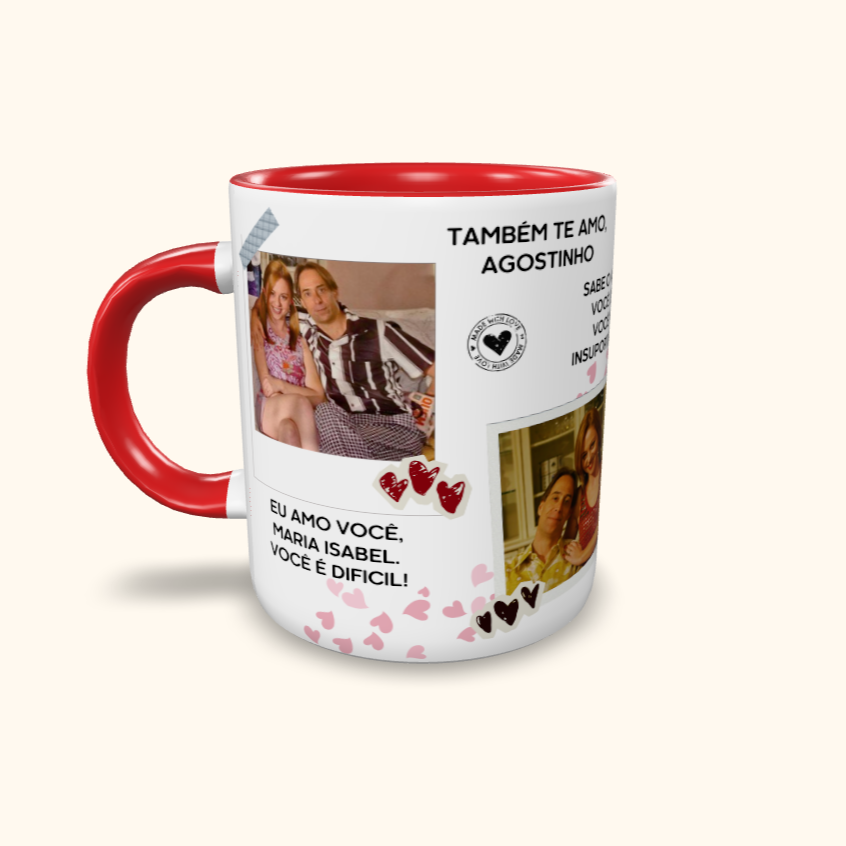 Caneca de Cerâmica Agostinho e Bebel - Você é difícil