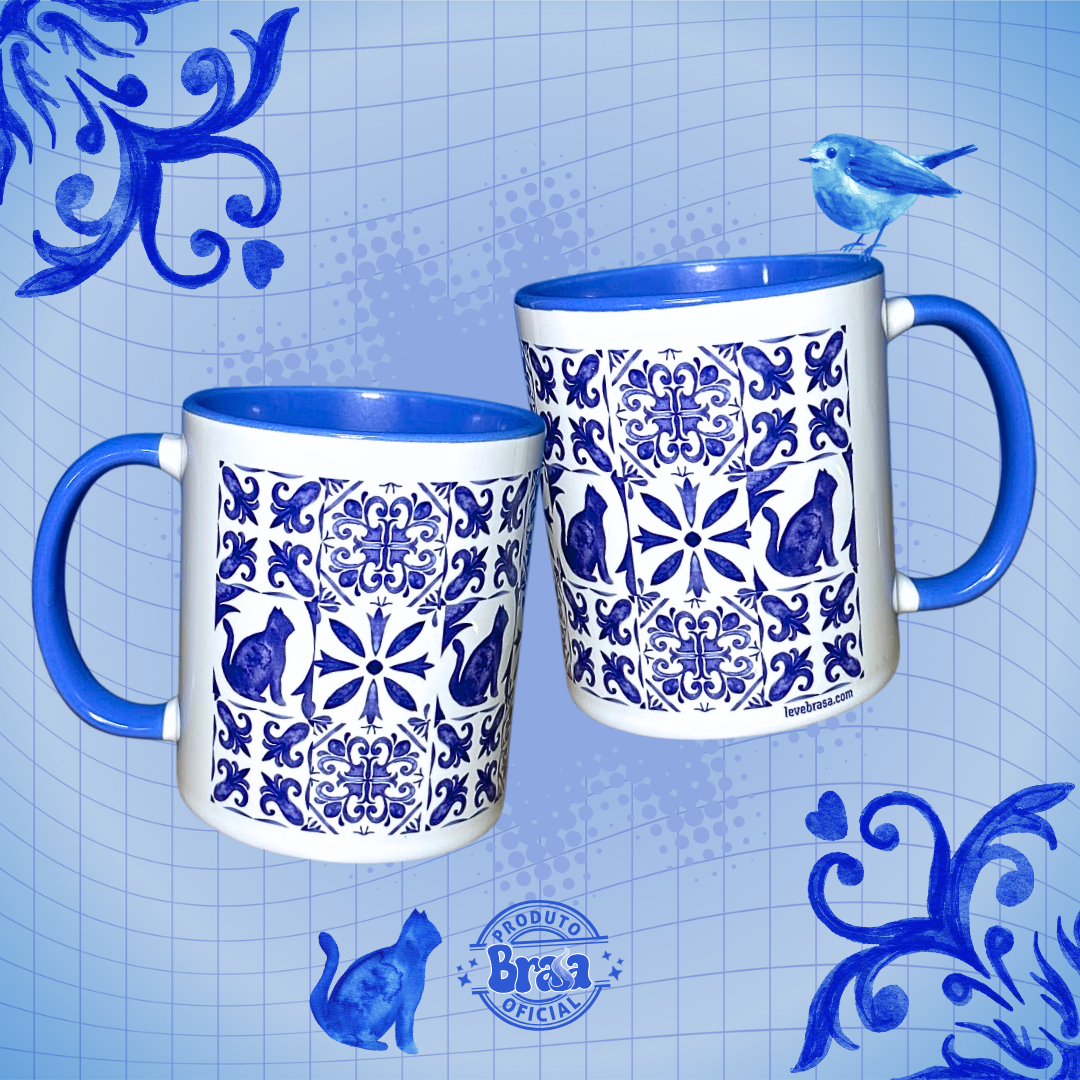 Caneca de Cerâmica Azulejos portugueses