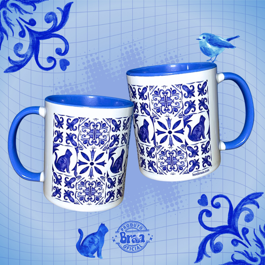 Caneca de Cerâmica Azulejos portugueses
