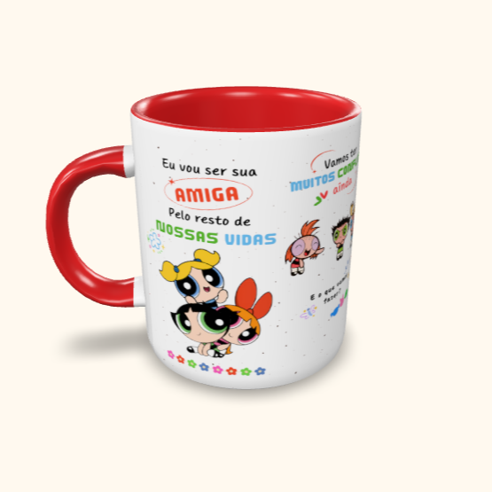 Caneca de Cerâmica Amiga pelo resto de nossas vidas - Meninas superpoderosas
