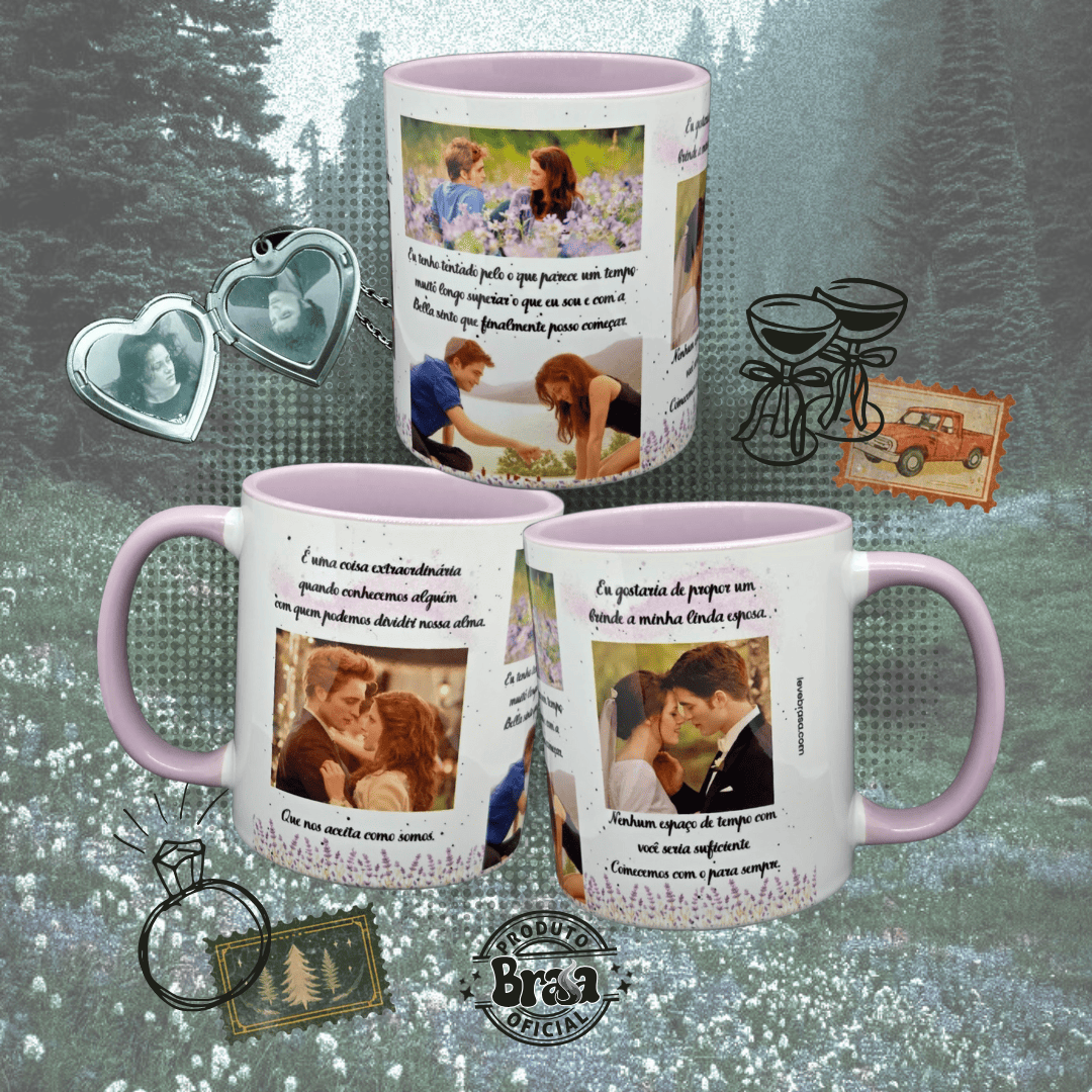 Caneca de Cerâmica Filmes - Votos Edward Cullen