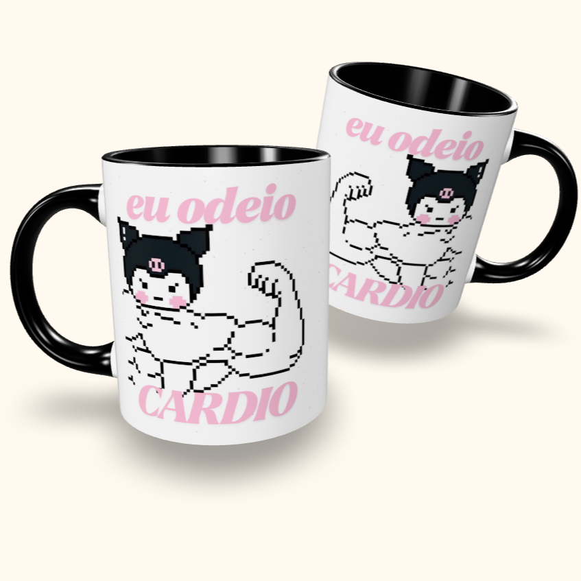 Caneca de Cerâmica Eu odeio cardio