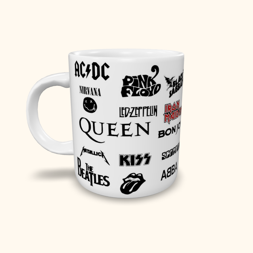 Caneca de Cerâmica Bom Dia - Rock!