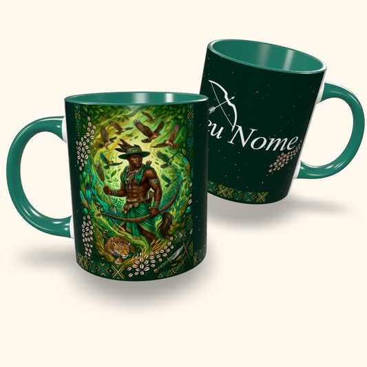 Caneca de Cerâmica Personalizada - Orixás - Oxóssi