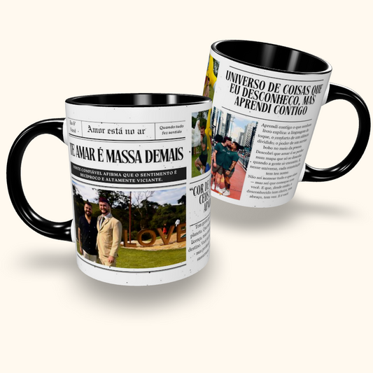Caneca de Cerâmica Personalizada - Dia dos Namorados - Jornal do amor