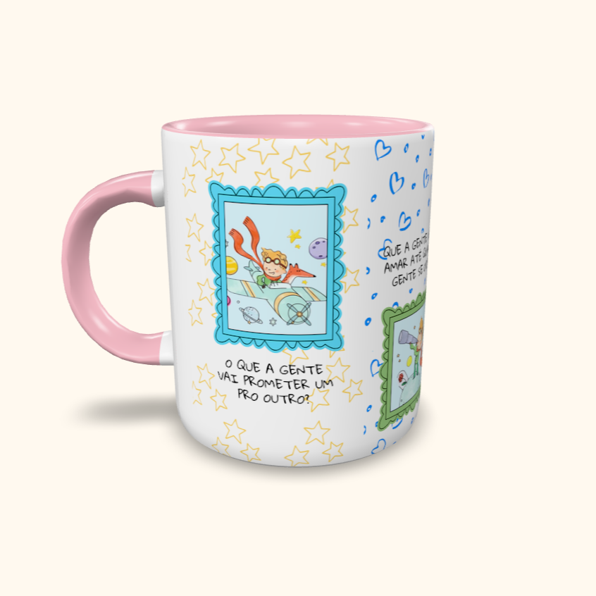 Caneca de Cerâmica Pequeno Príncipe - O que a gente vai prometer