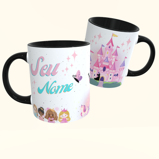 Caneca de Cerâmica Princesas