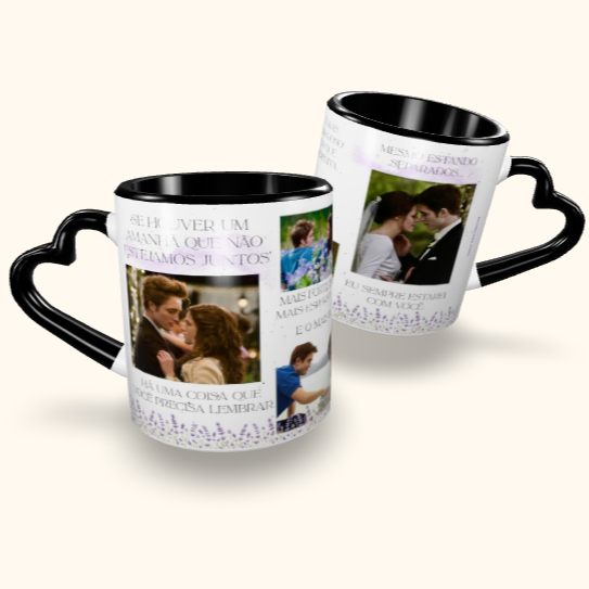 Caneca de Cerâmica Edward e Bella - Se Houver um amanhã